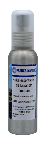 Photo d'un flacon d'huile essentielle de lavandin Sumian de France Lavande