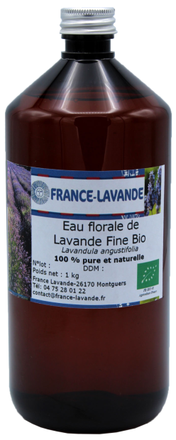 Eau Florale Biologique de Lavande (Hydrolat) - L'essentiel en Provence